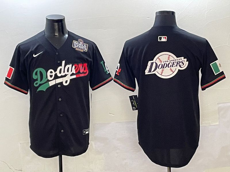Men Los Angeles Dodgers Blank Black Mexico Second generation Nike 2025 MLB Jersey style 27->los angeles dodgers->MLB Jersey